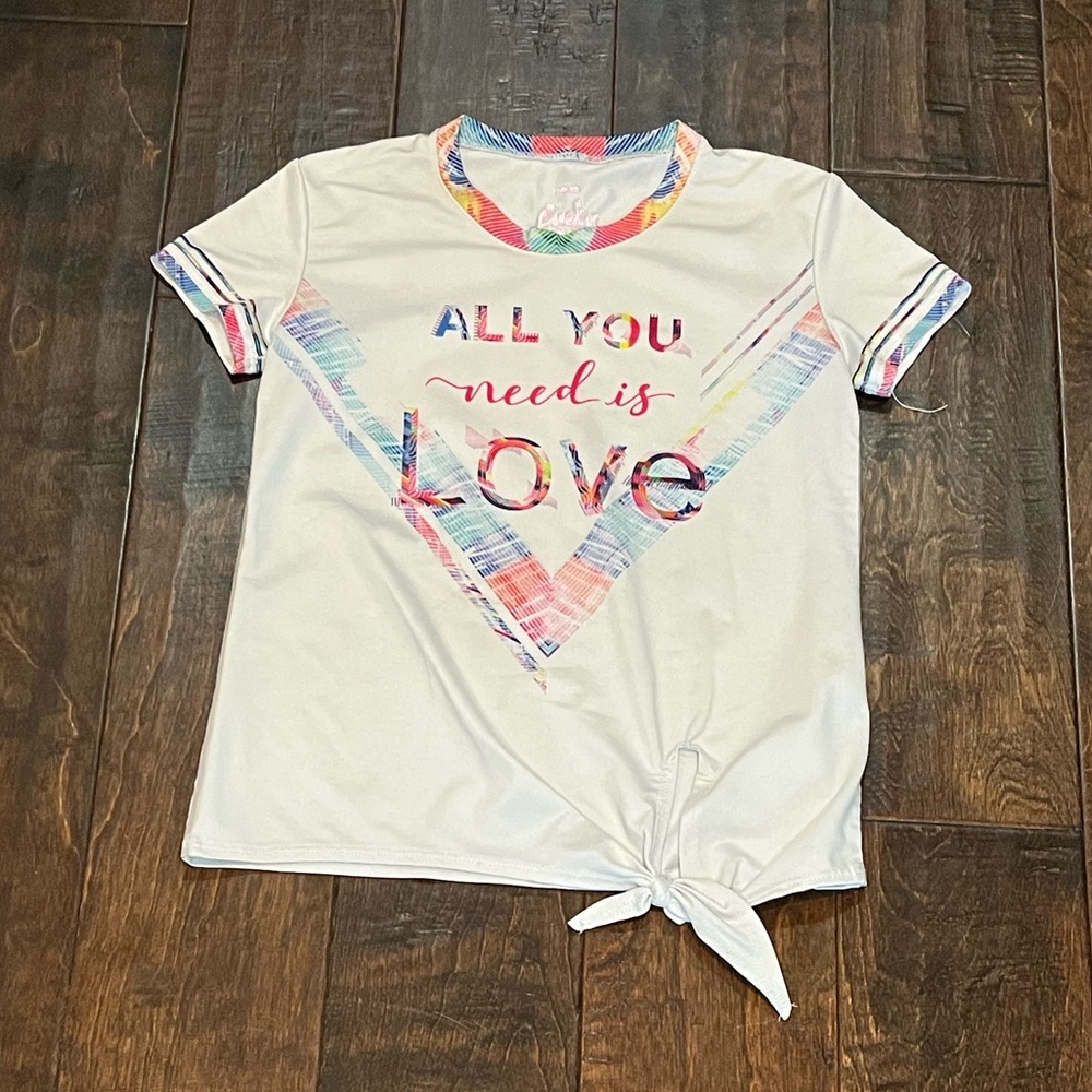 Kids Tennis Love Graphic T-Shirt - White